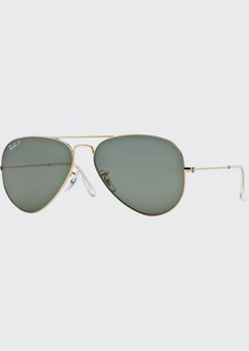 Ray-Ban Metal Polarized Aviator Sunglasses