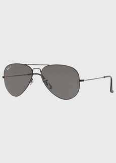 Ray-Ban Metal Polarized Aviator Sunglasses