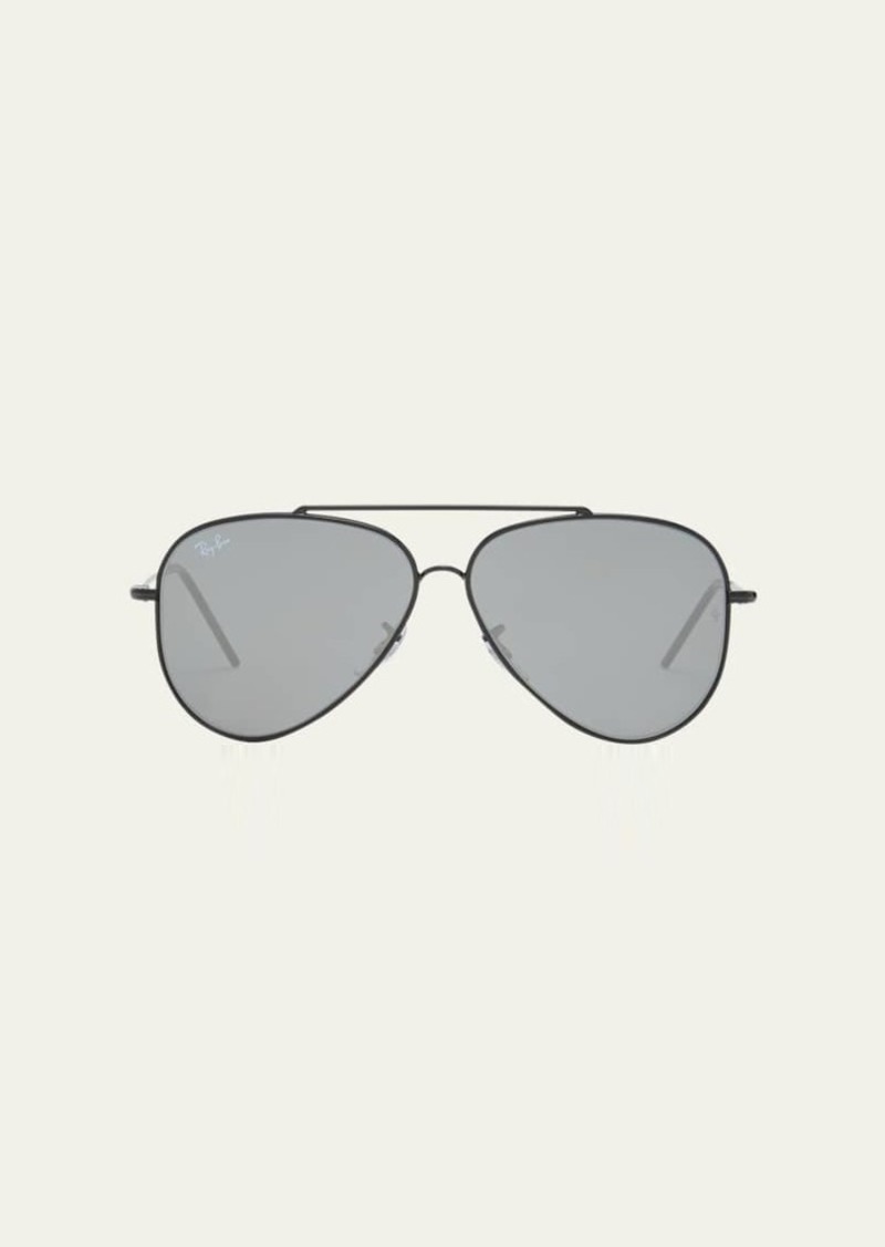 Ray-Ban Mirrored Metal & Plastic Aviator Sunglasses