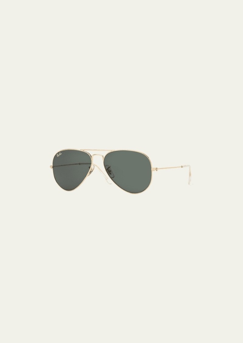 Ray-Ban Monochromatic Metal Aviator Sunglasses  Yellow Pattern  55MM