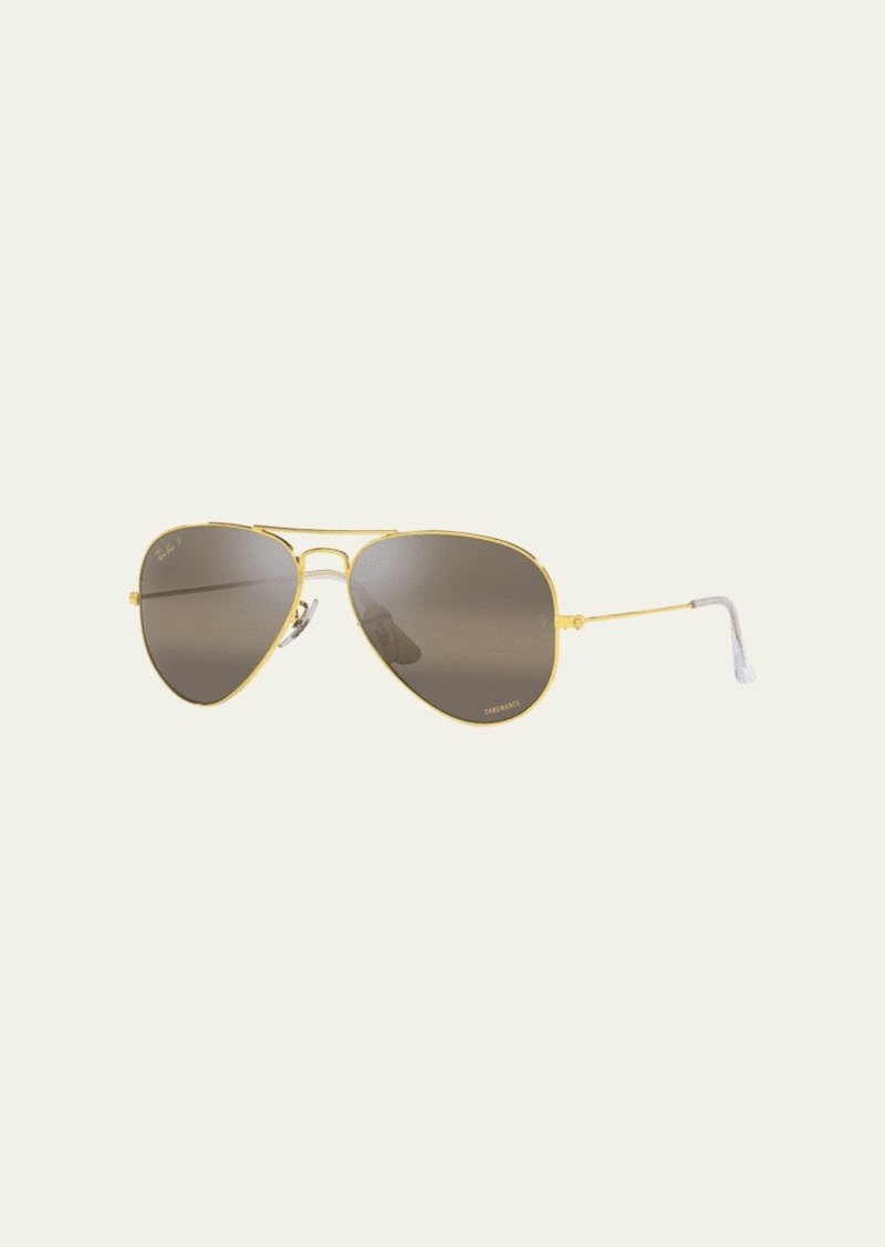 Ray-Ban Monochromatic Oval Metal Sunglasses