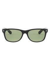 Ray-Ban New Wayfarer 55mm Rectangular Sunglasses in Black/Green at Nordstrom