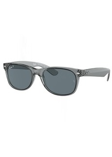 Ray-Ban New Wayfarer Sunglasses, Men's, Transparent Grey/dark Blue