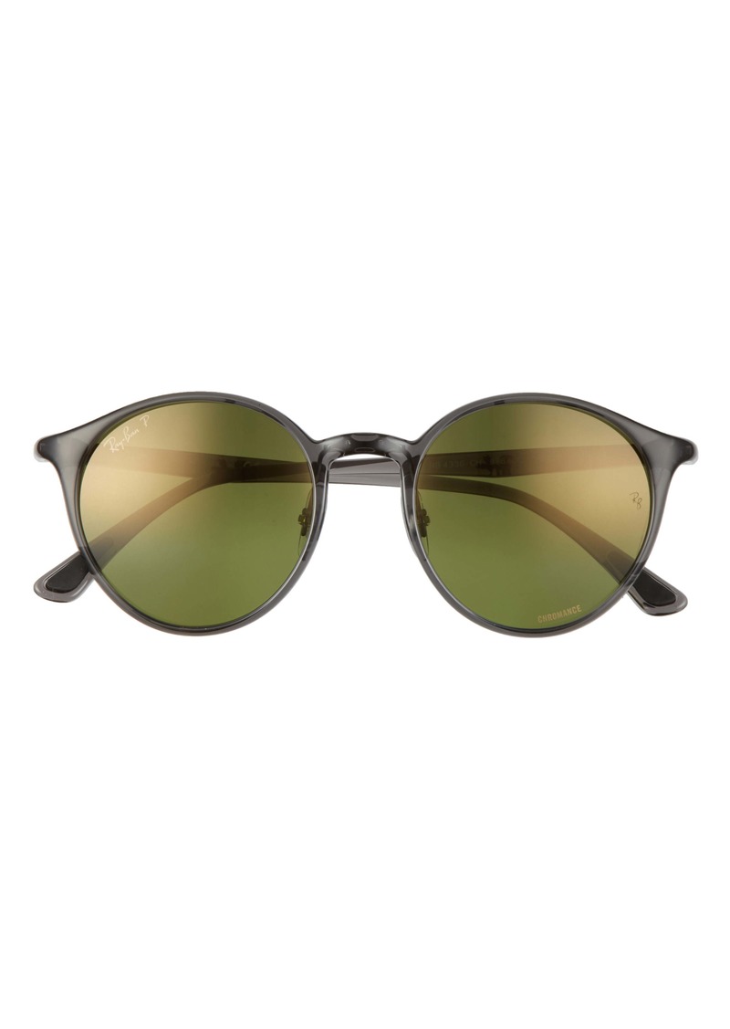 Ray Ban Ray Ban Phantos Chromance 50mm Polarized Round Sunglasses Sunglasses
