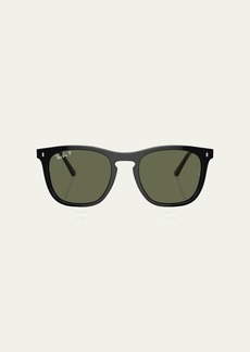Ray-Ban Polarized Keyhole Plastic Square Sunglasses  53mm