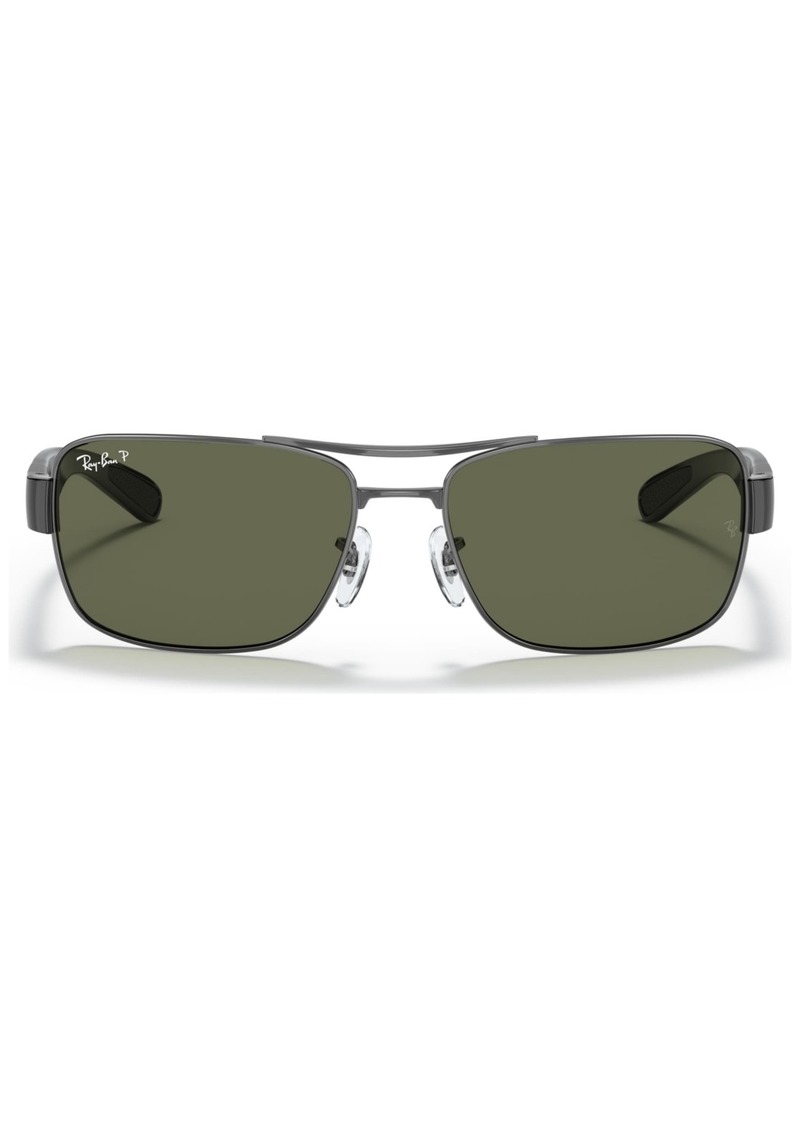 Ray-Ban Polarized Sunglasses , RB3522 - GUNMETAL/GREEN POLAR