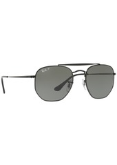 Ray-Ban Polarized Sunglasses, RB3648 The Marshal - BLACK/GREEN POLAR