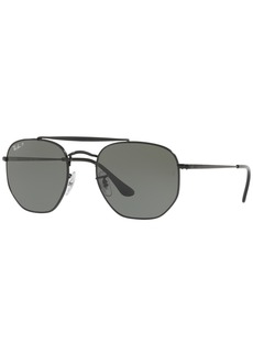 Ray-Ban Polarized Sunglasses, RB3648 The Marshal - BLACK/GREEN POLAR