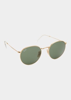 Ray-Ban Round Monochromatic Metal Sunglasses