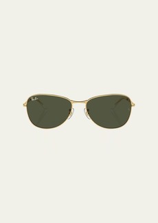 Ray-Ban Rounded Metal Square Sunglasses  59mm