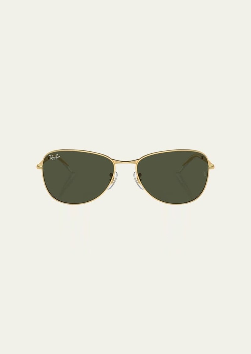 Ray-Ban Rounded Metal Square Sunglasses  59mm