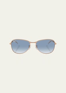 Ray-Ban Rounded Metal Square Sunglasses  59mm