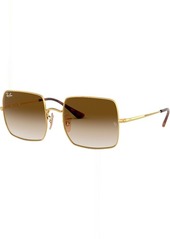 Ray-Ban Square 1971 Washed Evolve Sunglasses, Men's, Gold/Brown