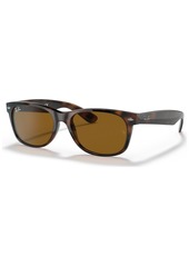 Ray-Ban Sunglasses, RB2132 New Wayfarer - Black Matte - Green