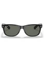 Ray-Ban Sunglasses, RB2132 New Wayfarer - Polished Black - Green