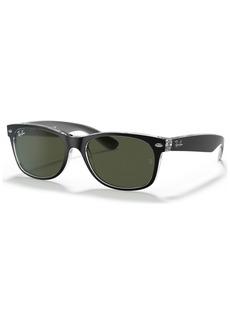 Ray-Ban Sunglasses, RB2132 New Wayfarer Color Mix - BLACK CLEAR/GREEN