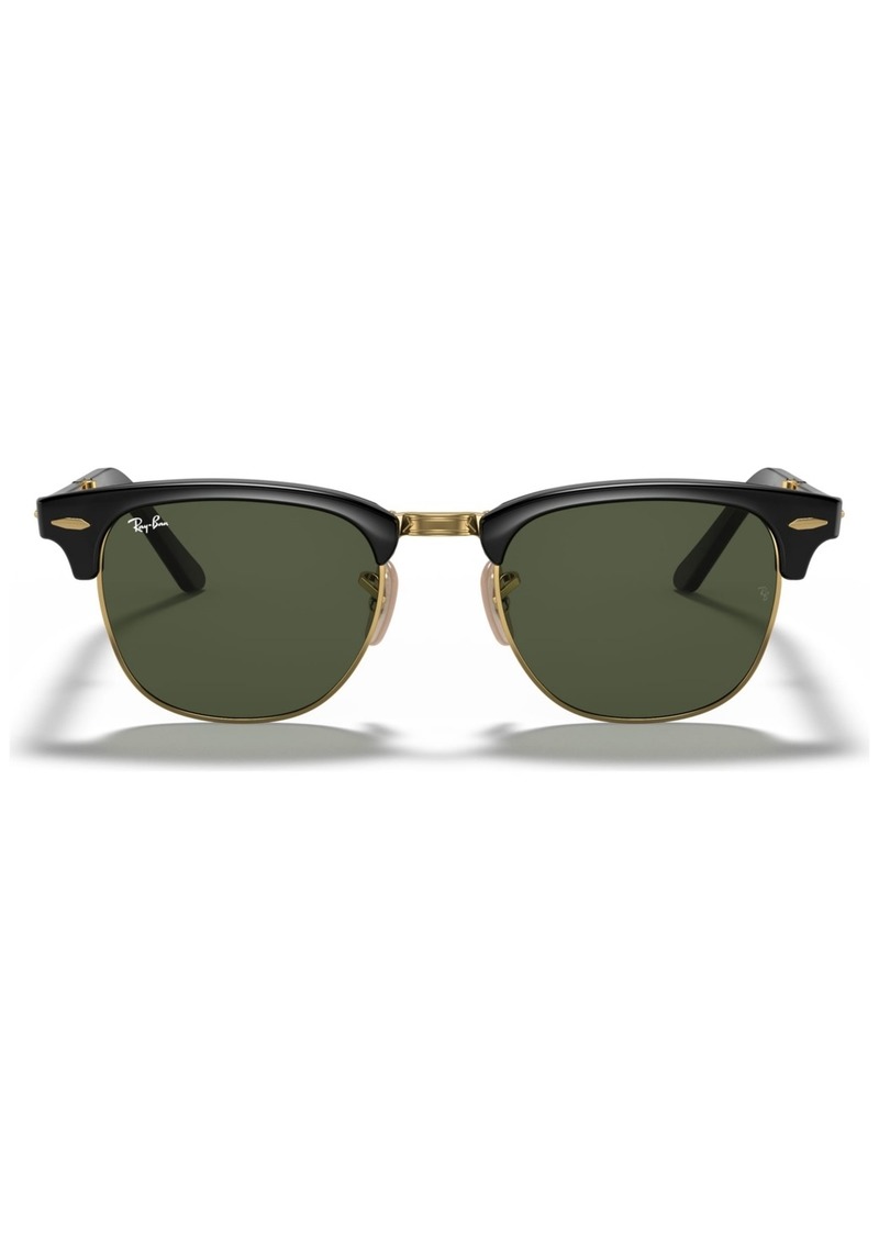 Ray-Ban Sunglasses, RB2176 Clubmaster Folding - Black/Green