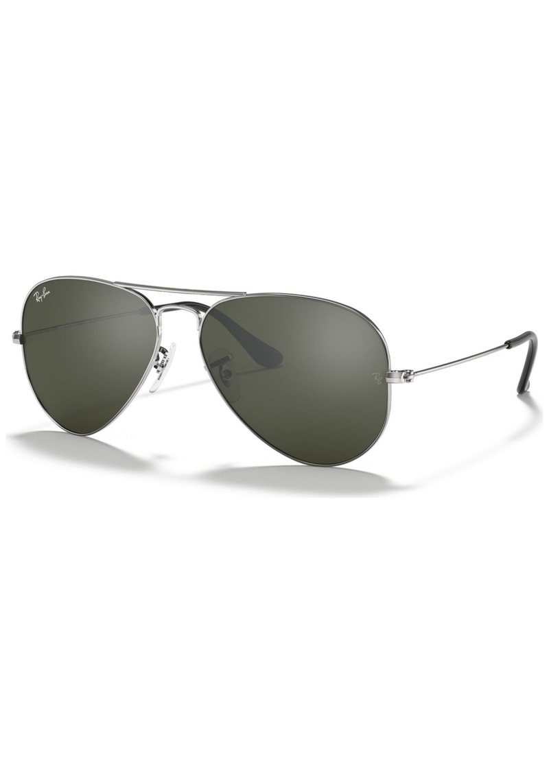 Ray-Ban Sunglasses, RB3025 Aviator Mirror - Silver, Gray Mirror