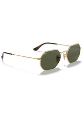 Ray-Ban Sunglasses, RB3556N Octagonal Flat Lenses - GOLD/GREEN