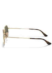 Ray-Ban Sunglasses, RB3556N Octagonal Flat Lenses - GOLD/GREEN