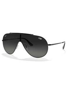 Ray-Ban Aviator Sunglasses, RB3597 - BLACK/GREY GRADIENT DARK GREY