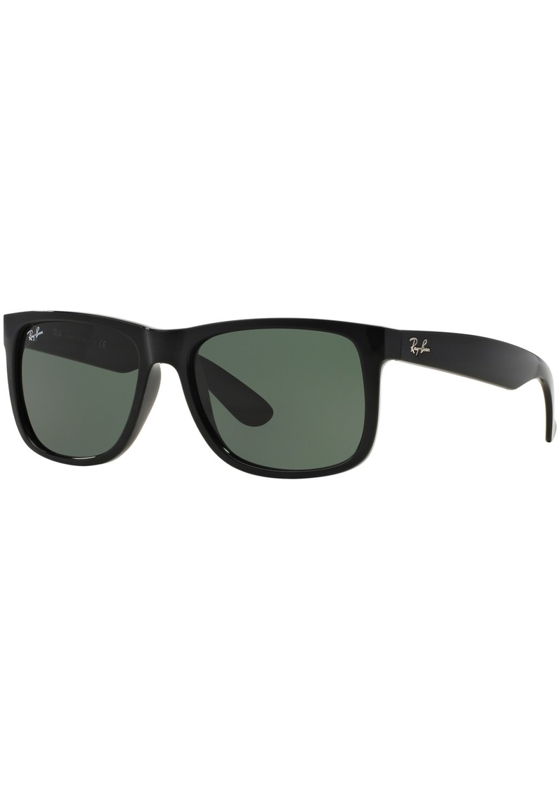 Ray-Ban Unisex Sunglasses, RB4165 Justin - BLACK/GREEN