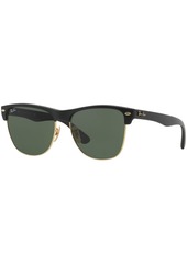 Ray-Ban Sunglasses, RB4175 Clubmaster Oversized - BLACK SHINY/GREEN
