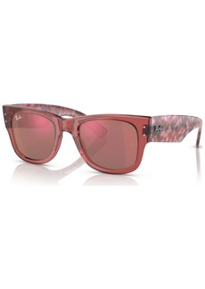 Ray-Ban Mega Wayfarer 52 Unisex Low Bridge Fit Sunglasses - Transparent Pink