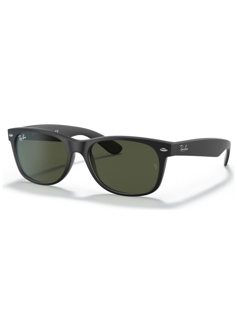 Ray-Ban Unisex Low Bridge Fit Sunglasses, RB2132F New Wayfarer Classic 58 - Black 1