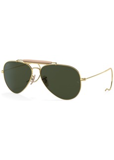 Ray-Ban Unisex Outdoorsman Aviation Collection Sunglasses, RB303058-x 58 - Gold-Tone