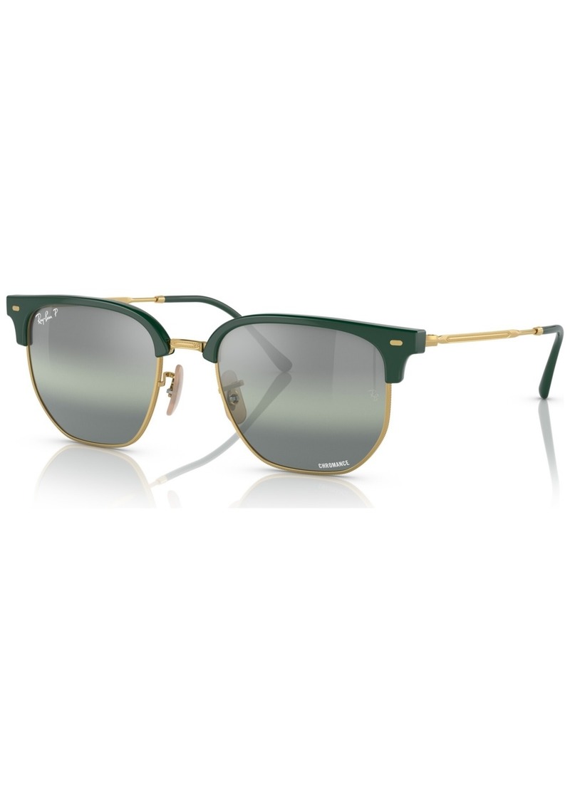 Ray-Ban Unisex Polarized Low Bridge Fit Sunglasses, RB4416F55-zp - Green on Arista