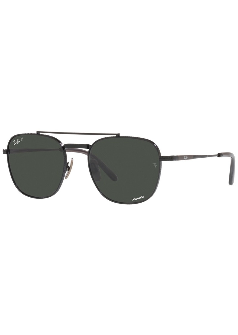 Ray-Ban Unisex Polarized Sunglasses, Frank Ii Titanium 51 - Black