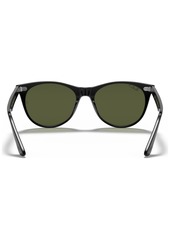 Ray-Ban Unisex Polarized Sunglasses, RB2185 Wayfarer Ii Classic - BLACK/POLAR GREEN