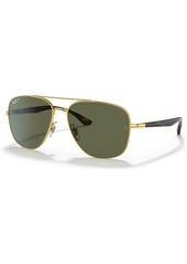 Ray-Ban Unisex Polarized Sunglasses, RB3683 56 - Black