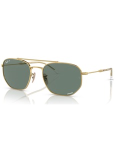 Ray-Ban Unisex Polarized Sunglasses, RB3707 Chromance - Gold Tone