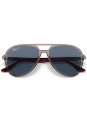 Ray-Ban Unisex Polarized Sunglasses, RB4376 - Transparent Gray