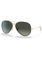 Ray-Ban Unisex Sunglasses, Aviator Full Color Legend 58 - Black