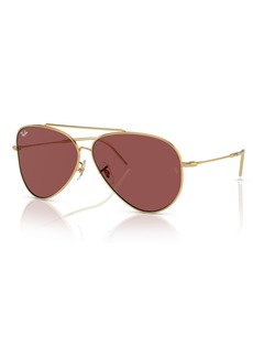 Ray-Ban Unisex Sunglasses, Aviator Reverse RBR0101 - Gold, Violet