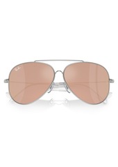 Ray-Ban Unisex Sunglasses, Aviator Reverse RBR0101S - Silver