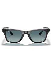 Ray-Ban Unisex Sunglasses, RB2140 Original Wayfarer Gradient - BLACK ON TRASPARENT/GRADIENT BLUE