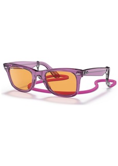 Ray-Ban Unisex Sunglasses, RB2140 Wayfarer - Transparent Violet