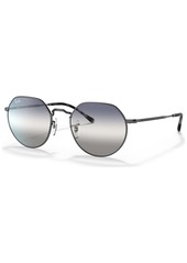 Ray-Ban Unisex Sunglasses, RB3565 Jack - GUNMETAL/CLEAR GRADIENT BLUE