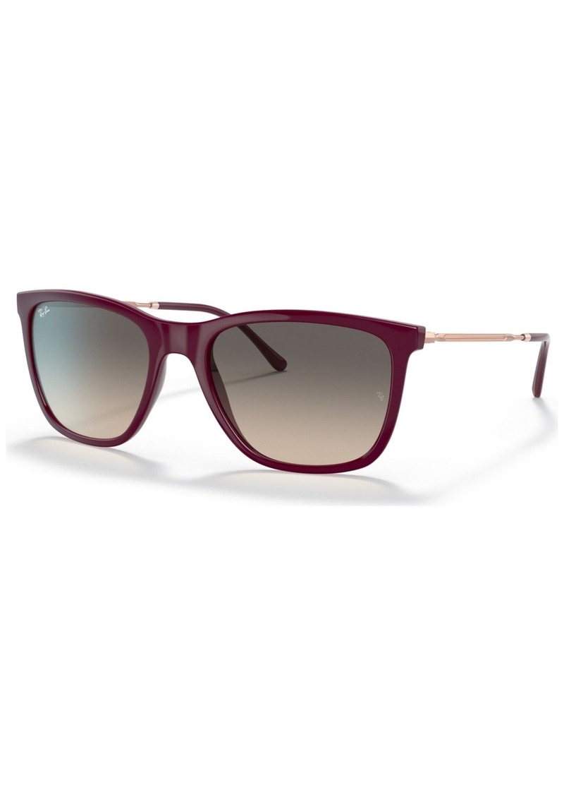 Ray-Ban Unisex Sunglasses, RB4344 56 - RED CHERRY/CLEAR GRADIENT GREY