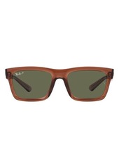 Ray-Ban Warren 57mm Polarized Rectangular Sunglasses