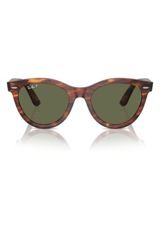 Ray-Ban Way 54mm Polarized Oval Wayfarer Sunglasses