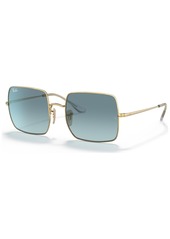 Ray-Ban Women's Square 1971 Classic Sunglasses, Gradient RB1971 - Gold