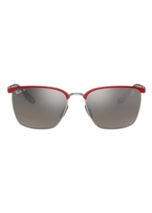 Ray-Ban x Ferrari Scuderia 56mm Gradient Polarized Square Sunglasses