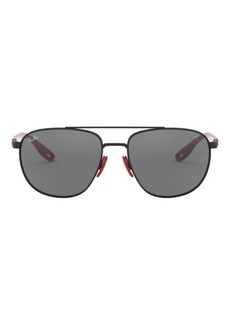 Ray-Ban x Ferrari Scuderia 57mm Square Aviator Sunglasses