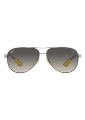 Ray-Ban x Scuderia Ferrari 61mm Gradient Pilot Sunglasses