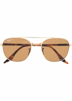 Ray-Ban tortoise aviator-frame sunglasses